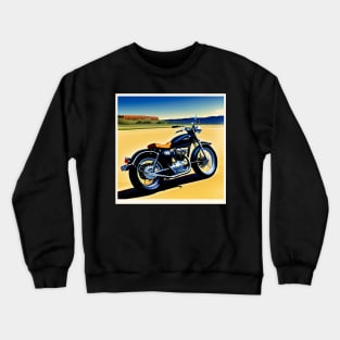 80s Vintage Style Black Cruiser Motorcycle Crewneck Sweatshirt